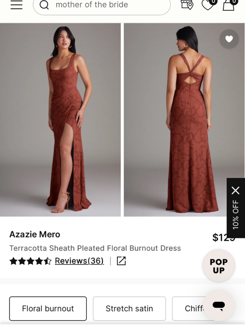 Elegant Terracotta Evening Gown